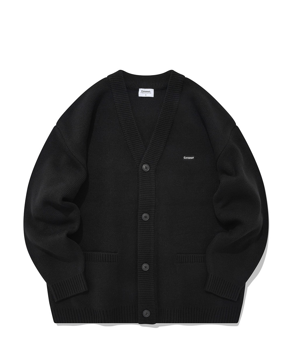 COVERNAT 百搭基本款 針織外套 黑色