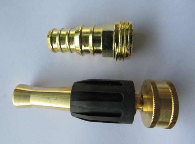 ＊中崙五金【附發票】台灣製 銅製噴水器 4" 旋轉開關可調水量大小 多段式切換噴水槍 60-331