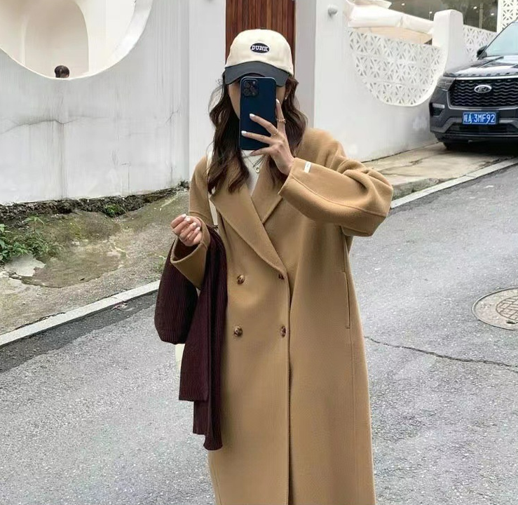 ᴷᴼᴿᴱᴬ 🇰🇷韓國甜姐兒雙面羊绒落肩款大衣外套 (三色)