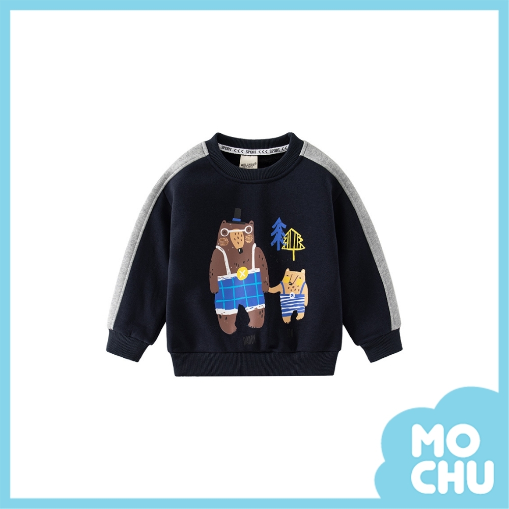 小熊手牽手加絨長袖衛衣