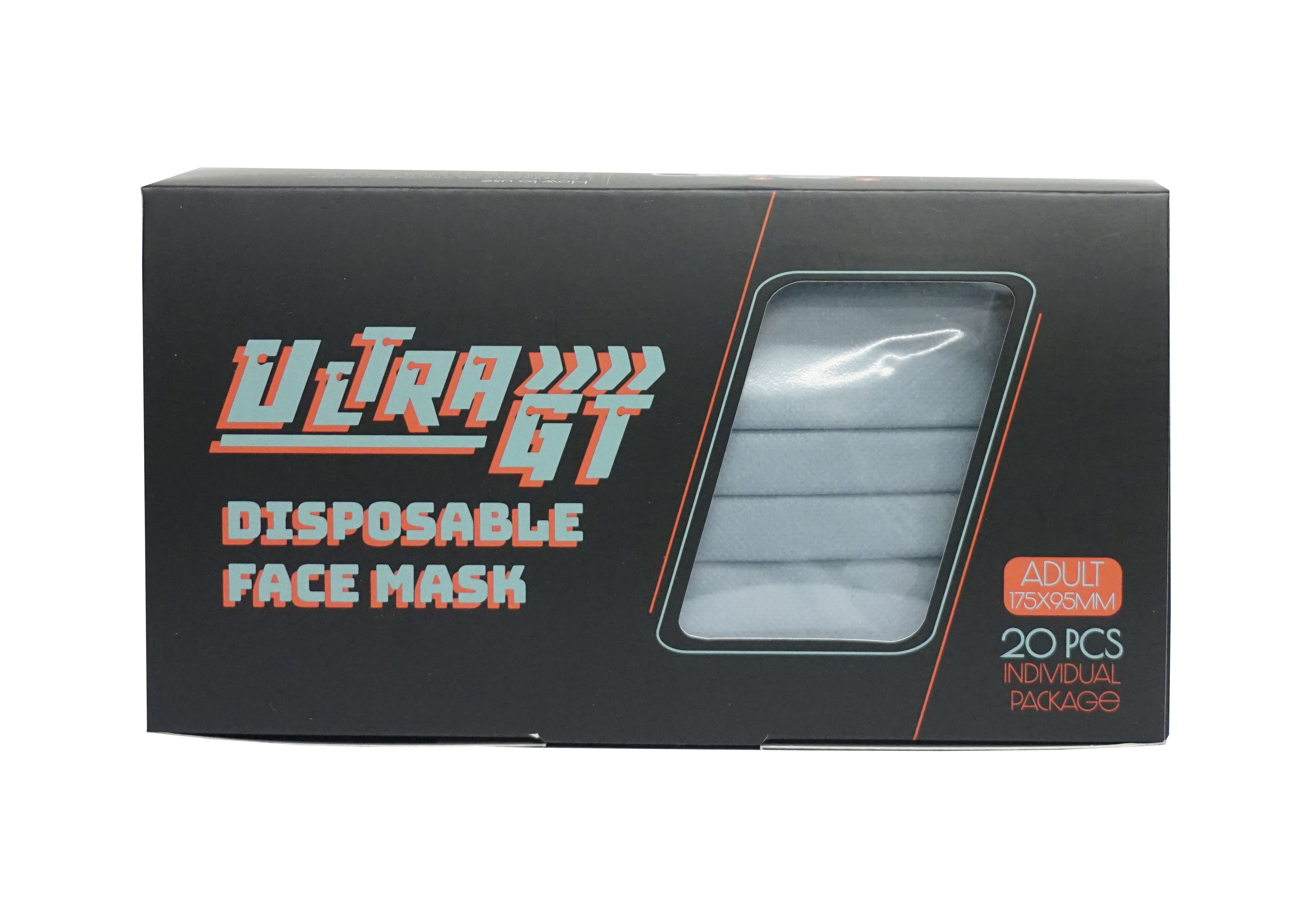 【Ultra GT】 成人三層ASTM LV3 防護口罩 #暖灰色 #二十片 #獨立包裝 (多項證書認證/信心保證)