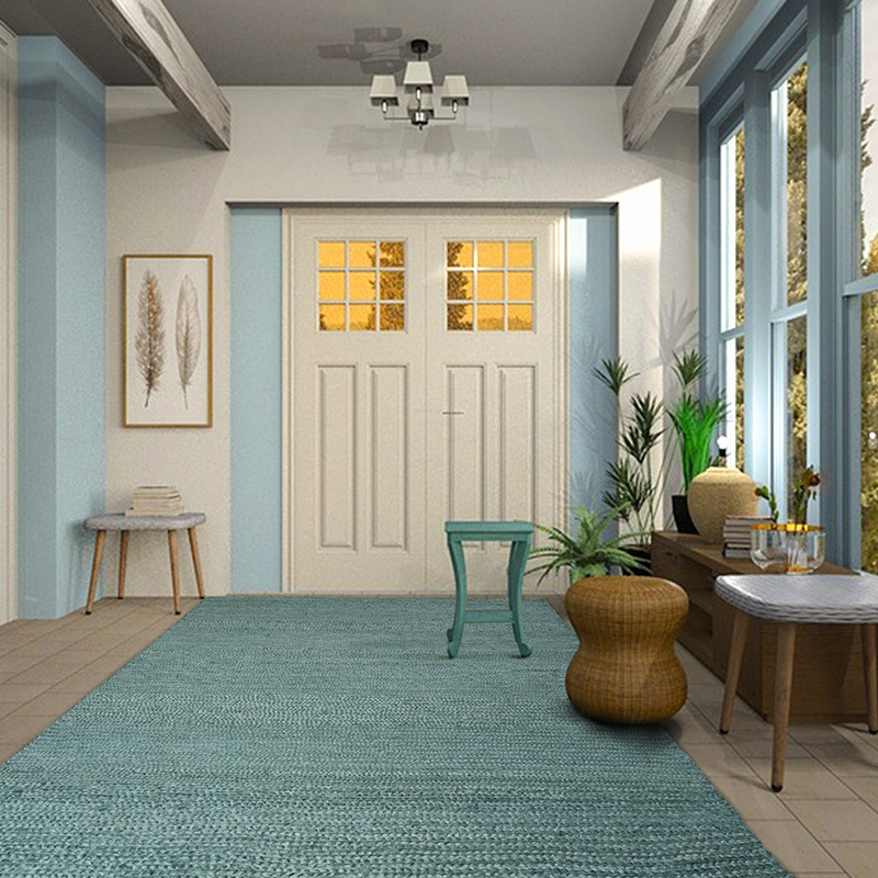 孟加拉收邊染色黃麻地毯