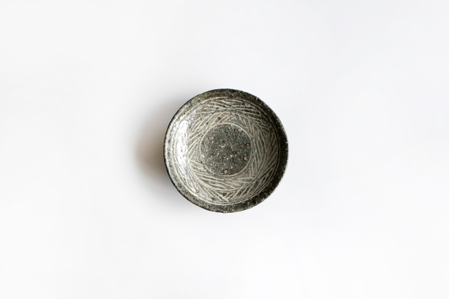 八田亨-三島手4吋皿