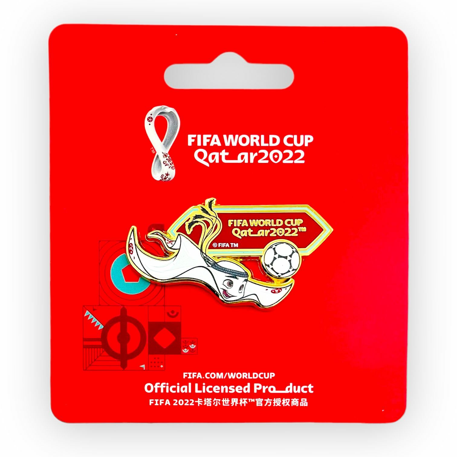 2022年世界盃吉祥物襟章(飛身頭鎚)