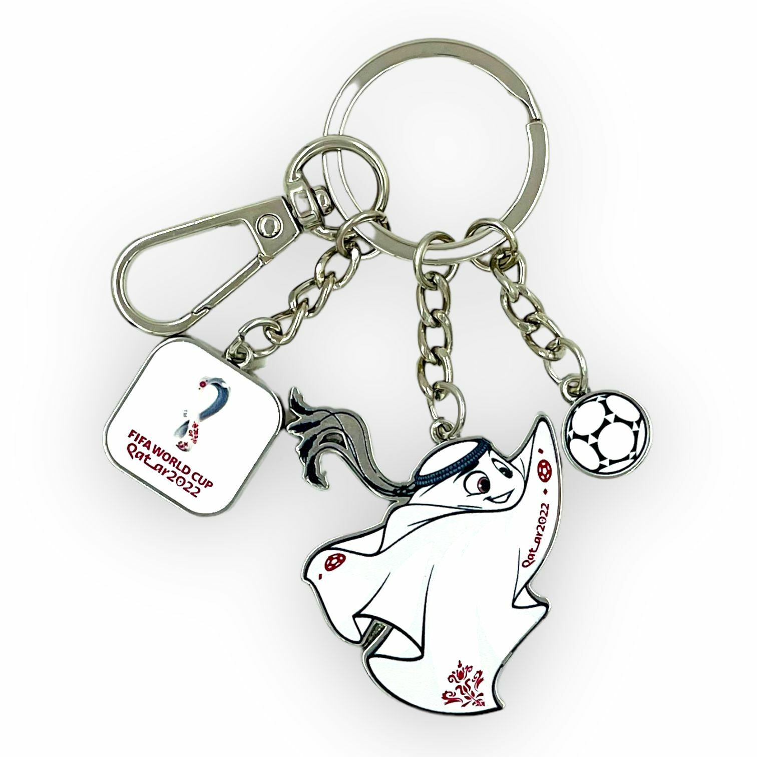 2022年世界盃銀色會徽/足球/吉祥物鎖匙扣(標準)