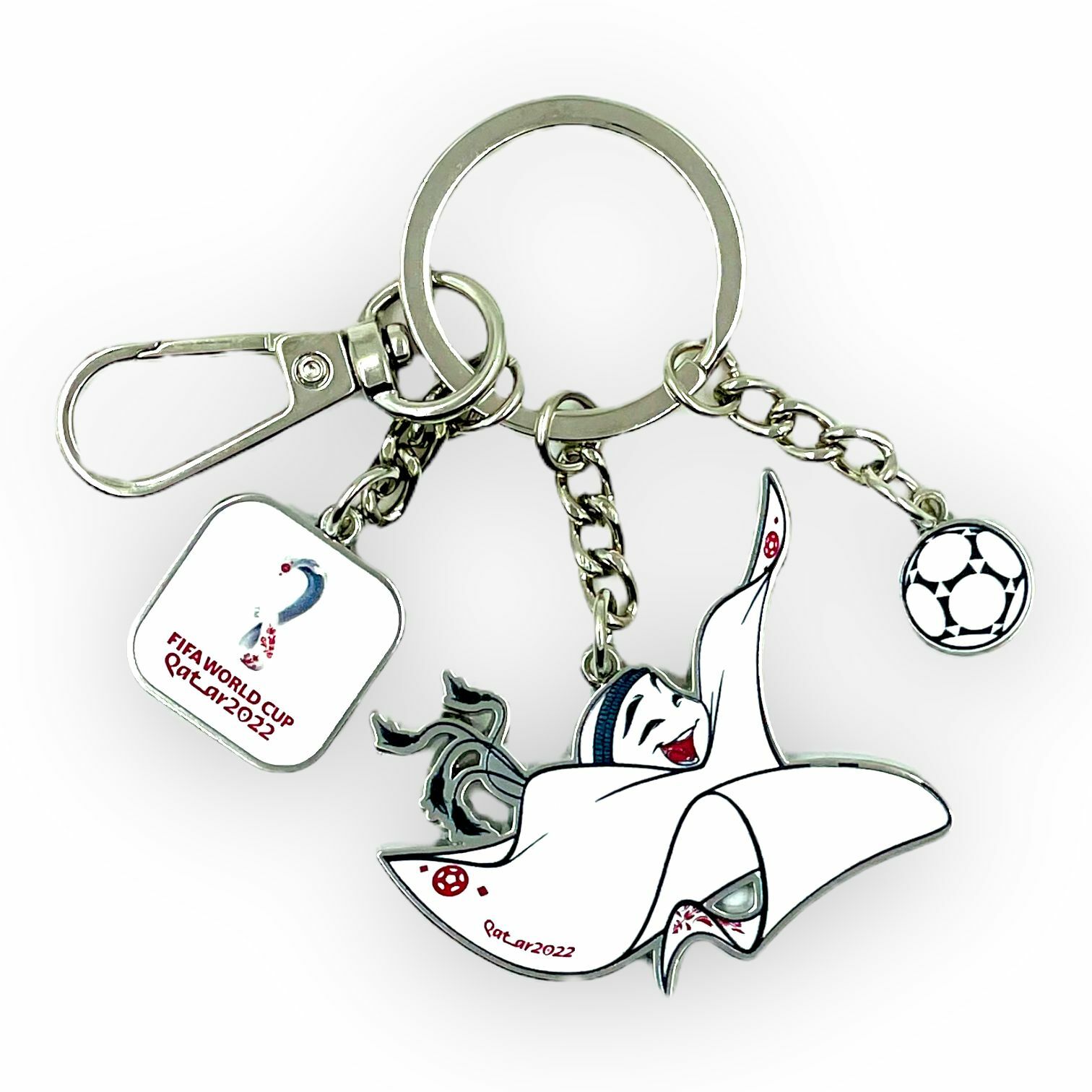 2022年世界盃銀色會徽/足球/吉祥物鎖匙扣(慶祝)