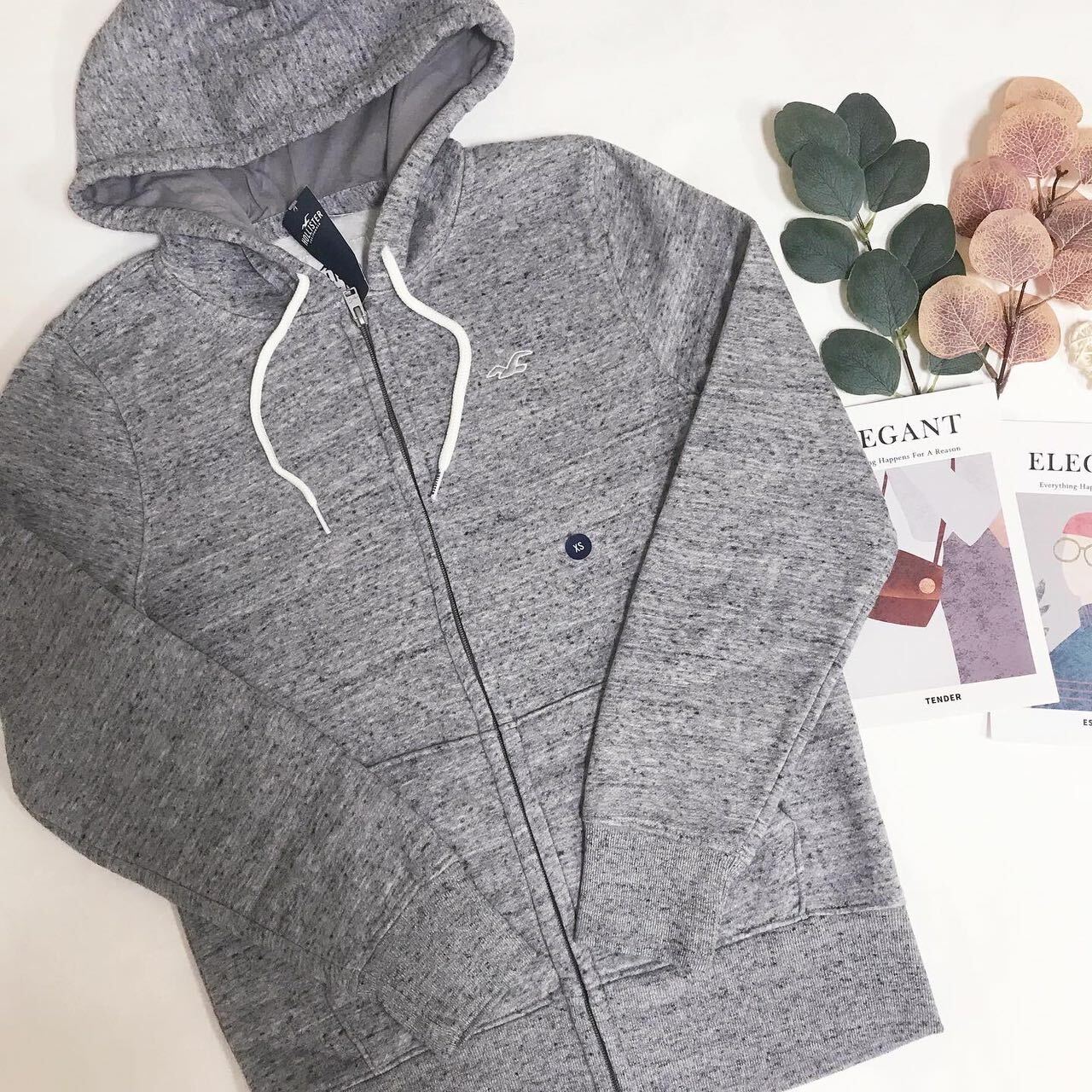 HOLLISTER SMALL LOGO ZIPUP