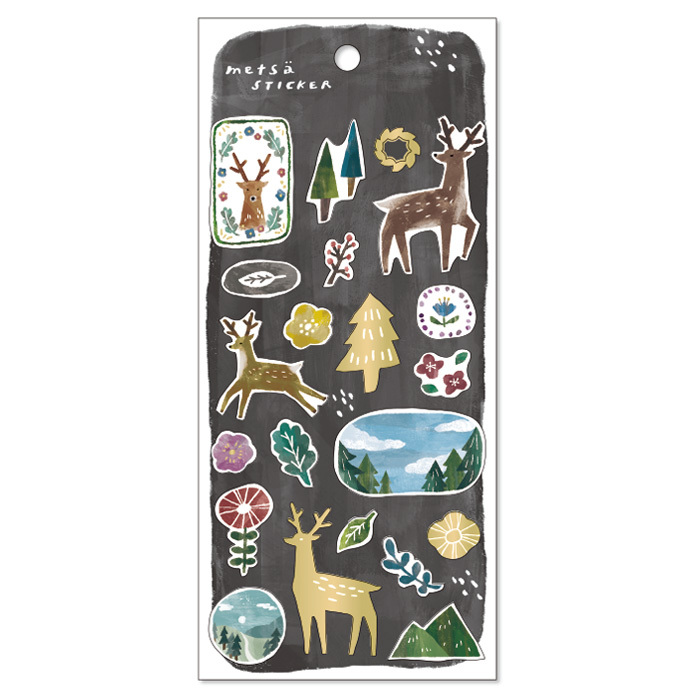 花鹿 森林動物 和紙貼紙｜日本MINDWAVE