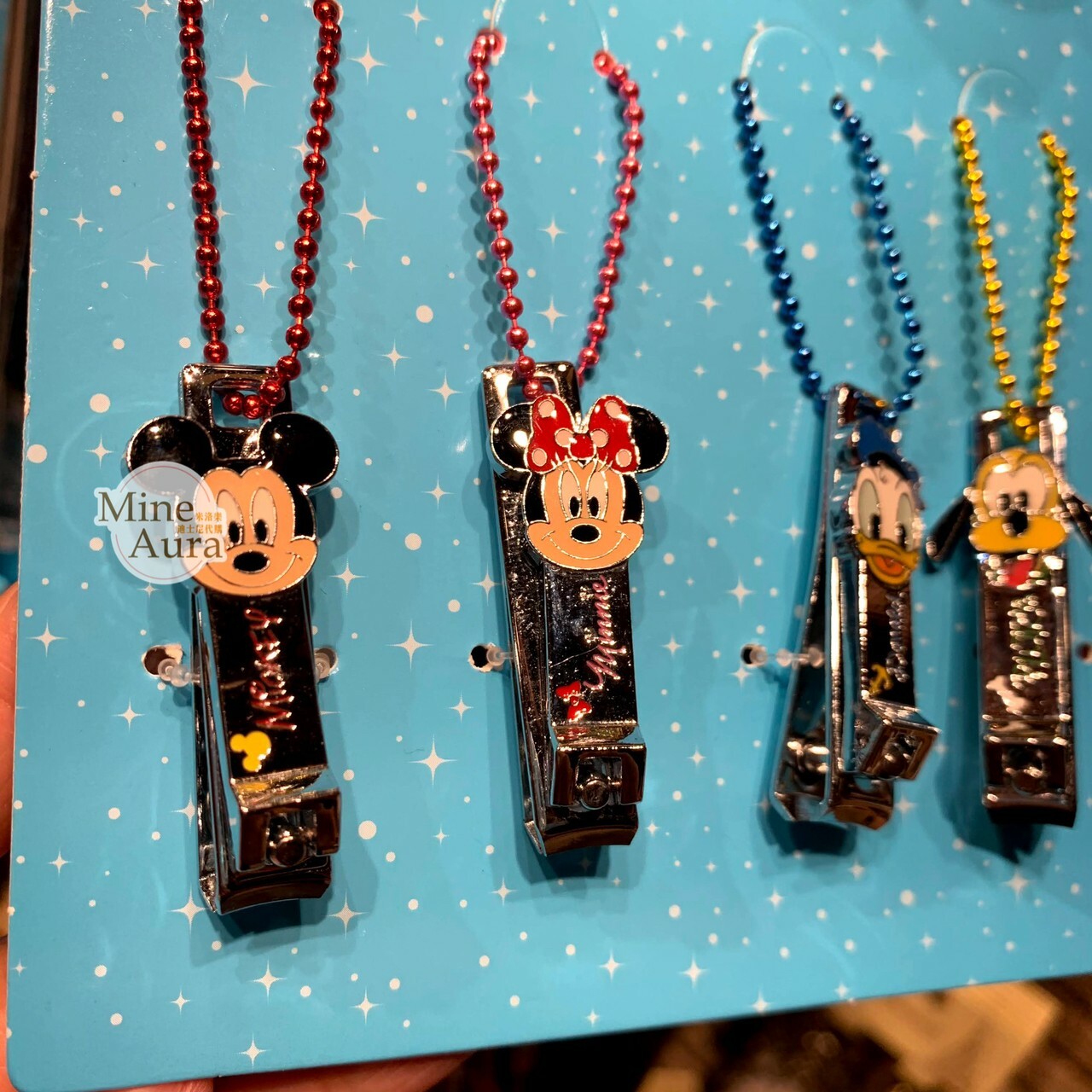 米奇 Mickey 好友集合 大頭造型 隨身指甲剪 鑰匙圈 吊飾 5入組 -香港迪士尼樂園