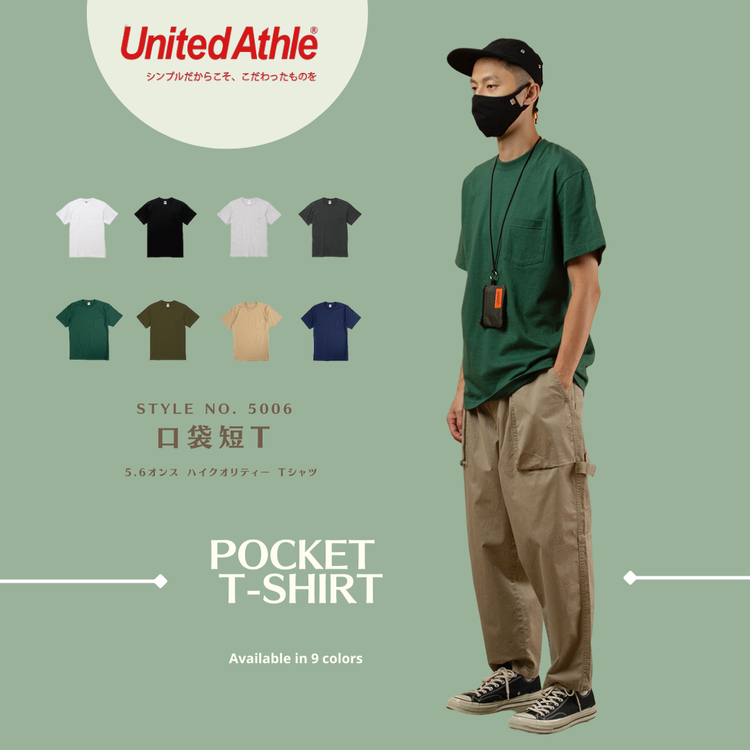 大家最愛的日本 5001 口袋版素T 短袖United Athle - UA5006
