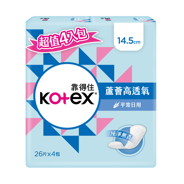 【靠得住】蘆薈高透氧護墊加長14.5cm  26片