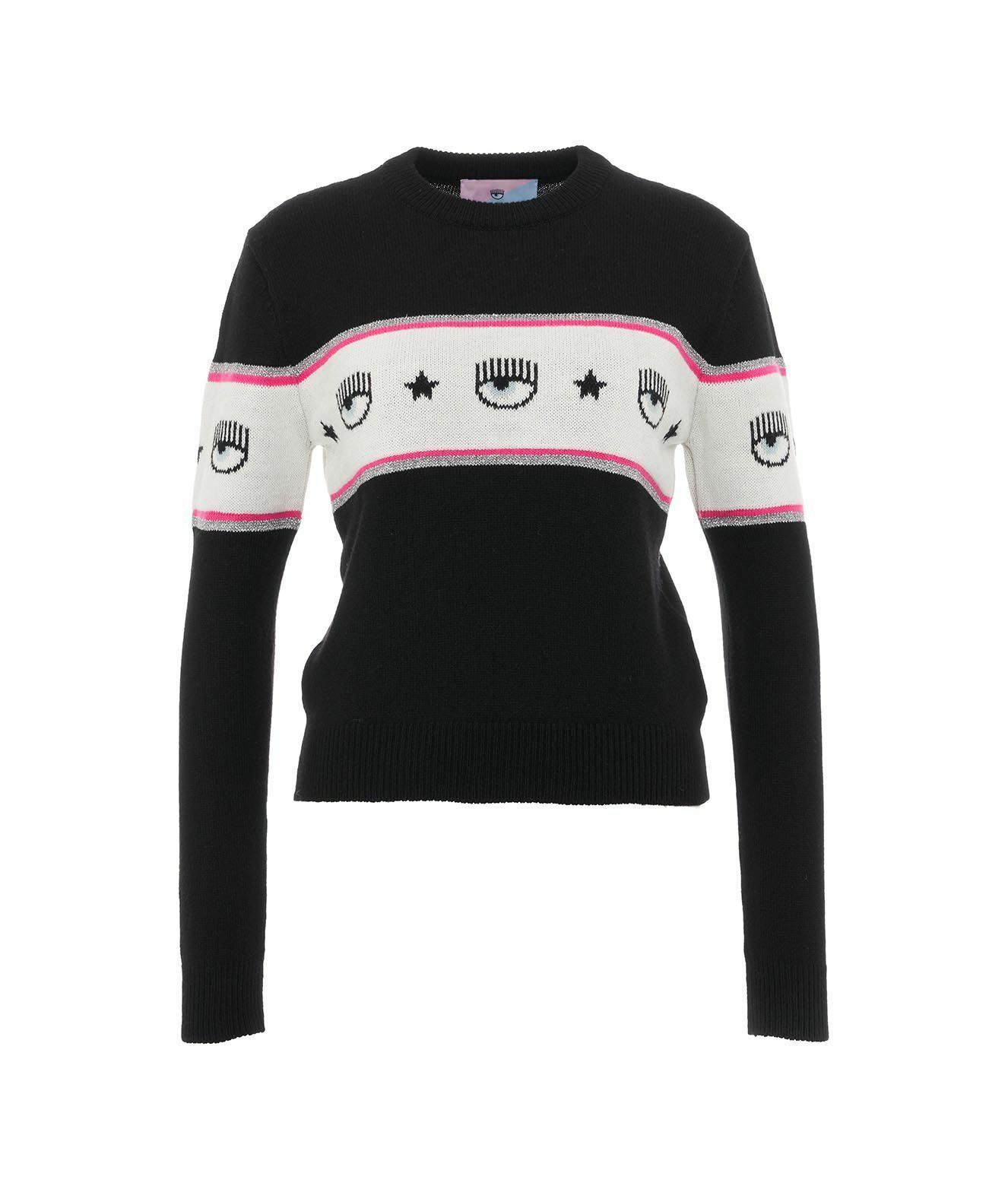 [S] CHIARA FERRAGNI CHIARA FERRAGNI WOMEN'S KNITWEAR,BLACK, 73CBFM24-CMA10-899 [FINAL SALE] (SCF149)
