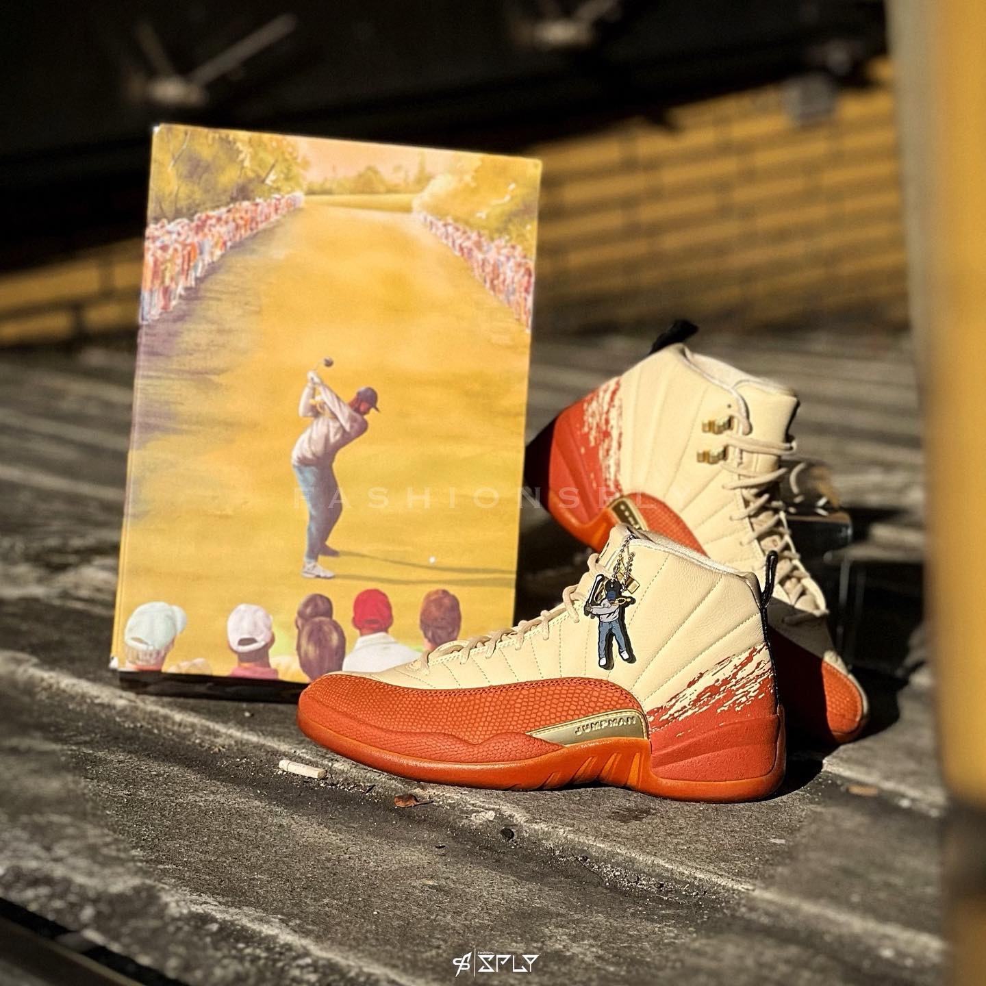 Eastside Golf x Air Jordan 12 米白棕 金釦 DV1758-108