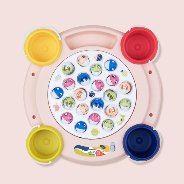 《 Okids博士積木 》 音樂巧手釣魚組(珊瑚粉)