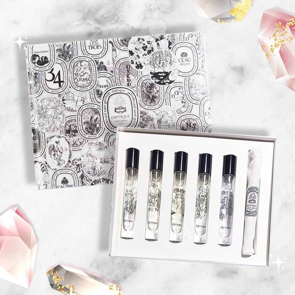 DIPTYQUE 經典淡香水禮盒(7.5mlX5)[杜桑+玫瑰之水+影中之水+感官之水+希臘無花果]-國際航空版