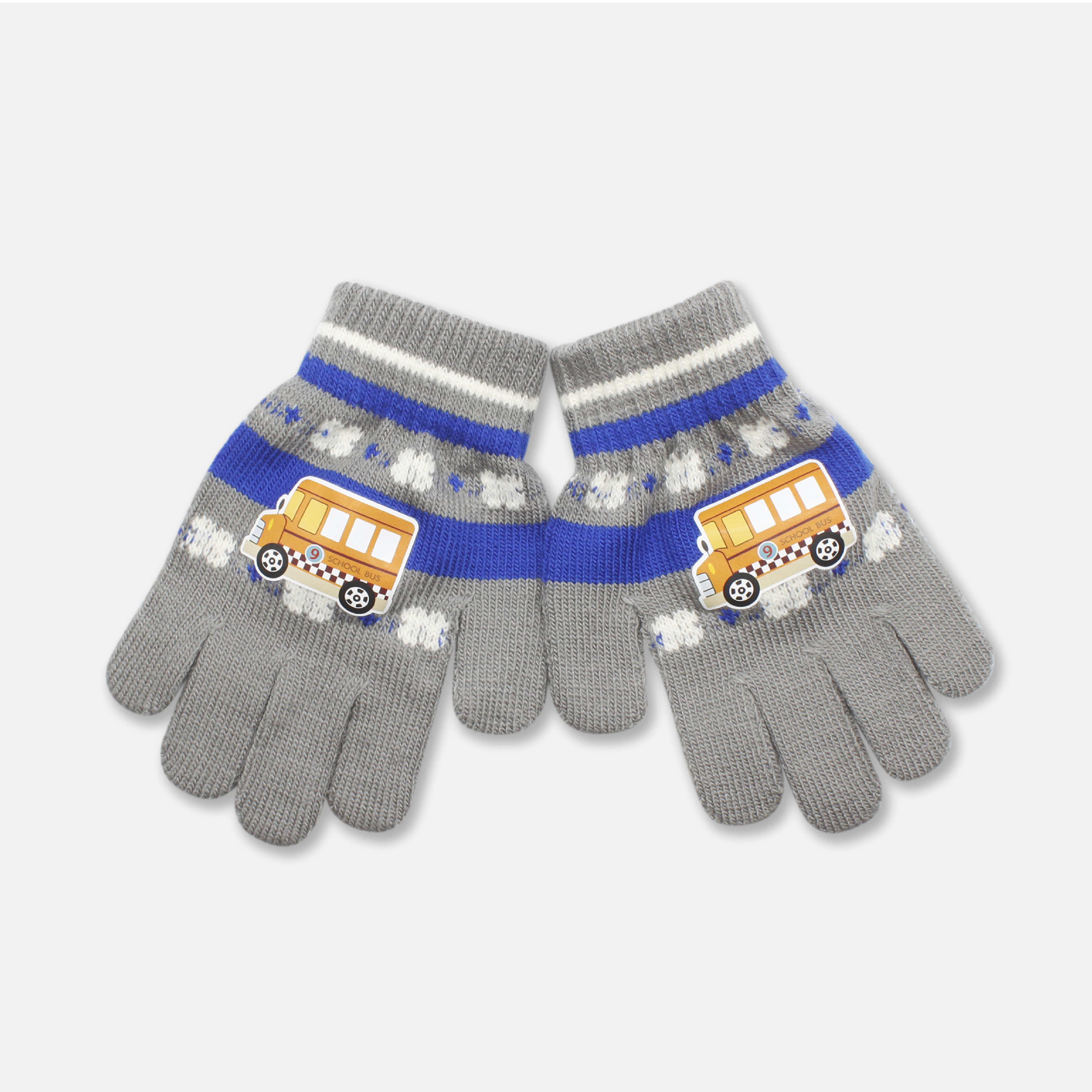 【肌暖】台灣製 汽車系列  3-5歲蒸氣小火車刺繡兒童手套丨C7617