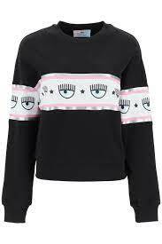 [S] CHIARA FERRAGNI MAXI LOGO MANIA SWEATSHIRT,BLACK, 73CBIT11-CFT07-899 [FINAL SALE] (SCF151)