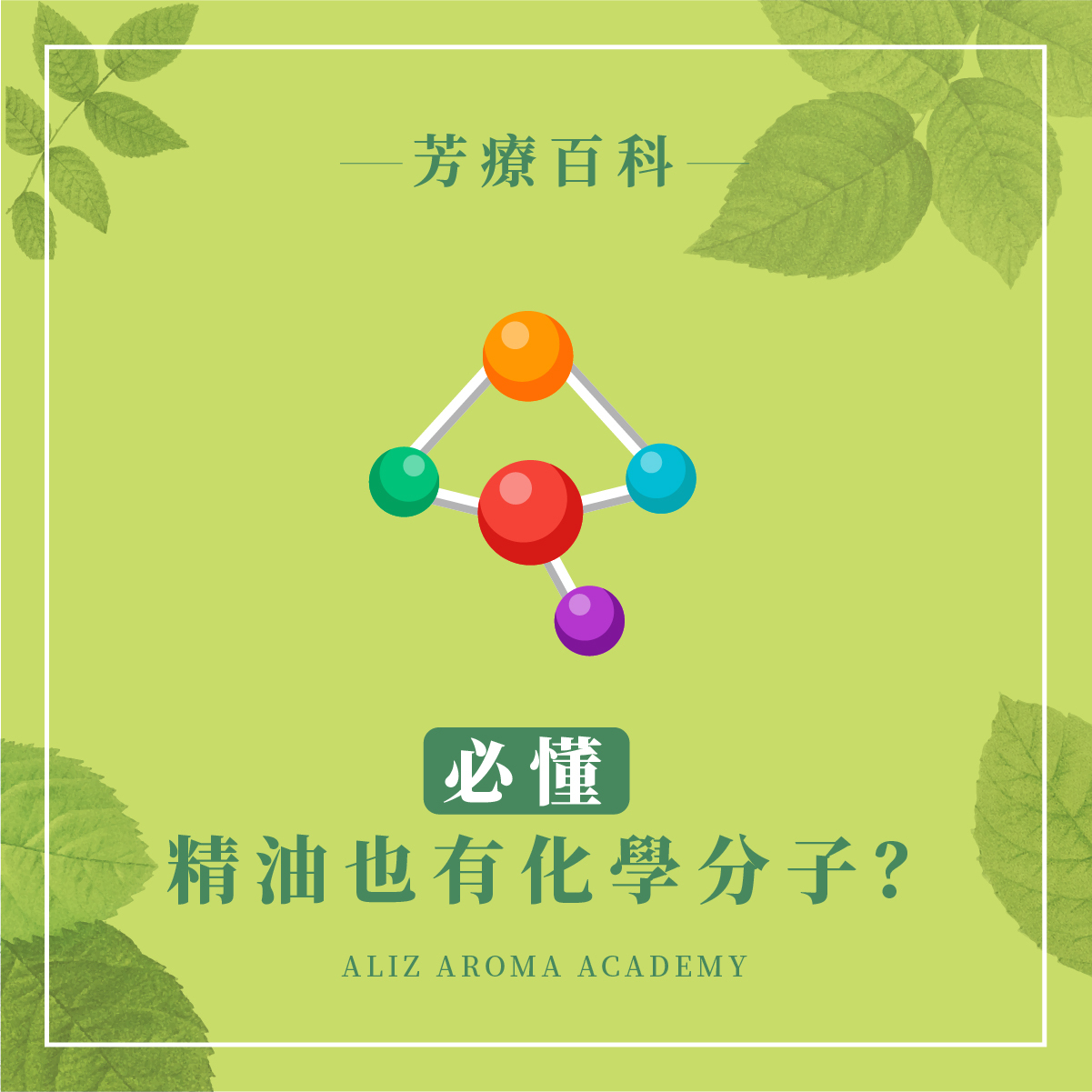 【必懂】精油也有化學分子