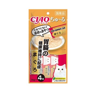 CIAO 腸胃健康配方 吞拿魚醬 (14gx4支裝)【$100 X 7 包】【可混合其他口味】