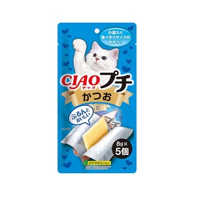 CIAO 片裝零食 - 鰹魚味 (8gx5片裝)【$100 X 7 包】【可混合其他口味】