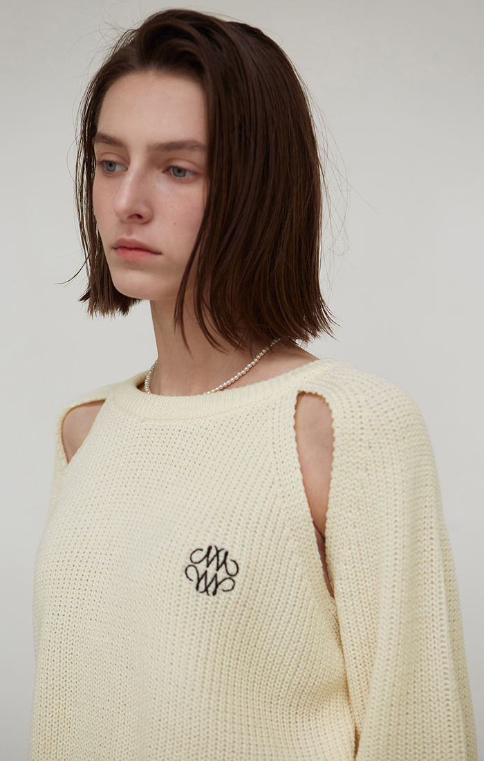 NICK&NICOLE RIBBED CUT OUT KNIT
