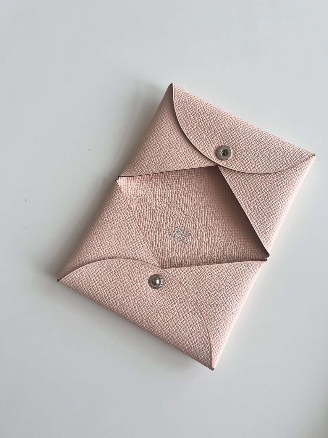 Hermes Calvi 薔薇粉 愛馬仕卡包