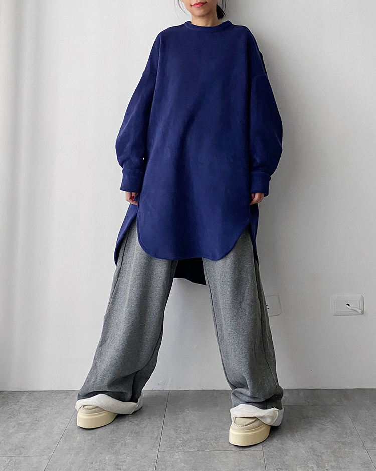 MFT-2216 Oversize絨面洋裝 ʙʟᴜᴇ