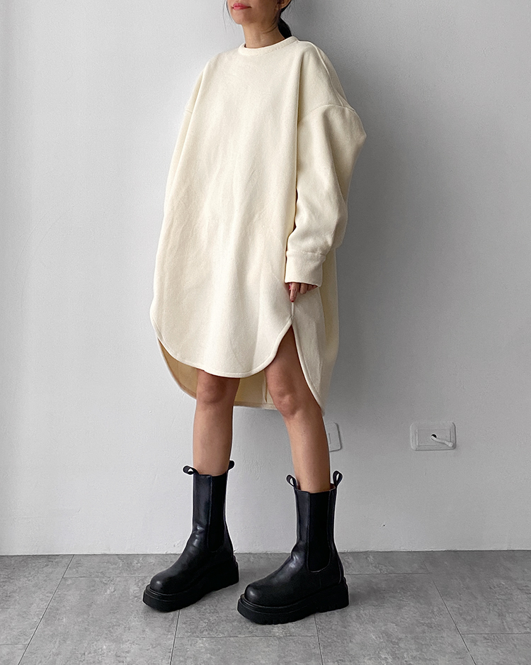 MFT-2216 Oversize絨面洋裝 ᴄʀᴇᴀᴍ