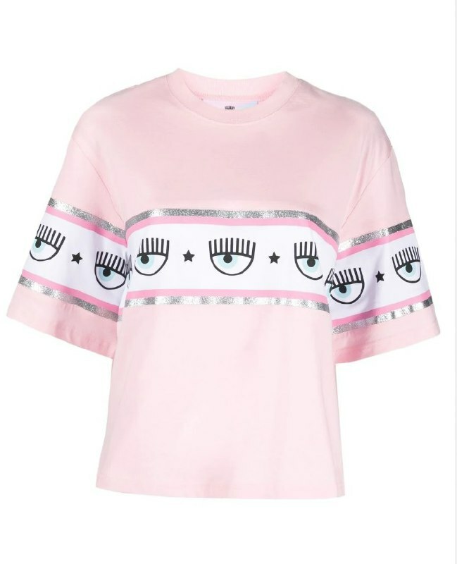 [S] CHIARA FERRAGNI JERSEY LOGO EYE STAR COTONE, PINK, 73CBHT07-CJT04-439 (SCF160)