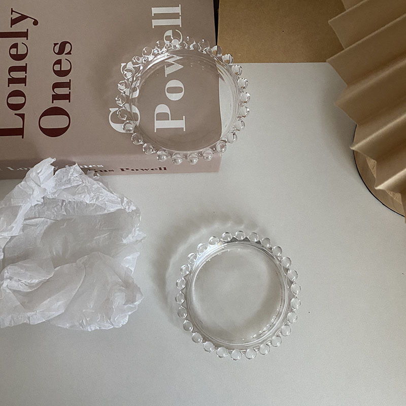 《1356》仙女感珍珠邊玻璃盤