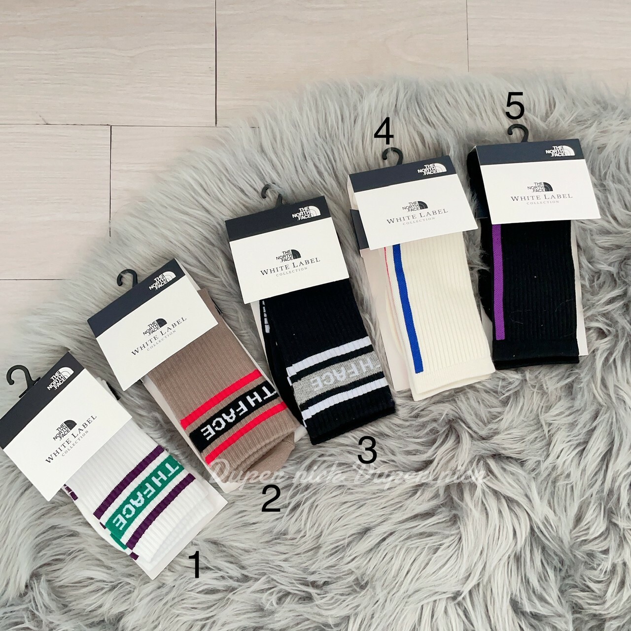 現貨 韓國 The North Face 限定 白標 LOGO 長襪