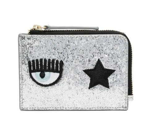[S] CHIARA FERRAGNI ZS540-900 CARD HOLDER WALLET RANGE EYE STAR LOGO,SILVER, 8052672296436 (SCF167)