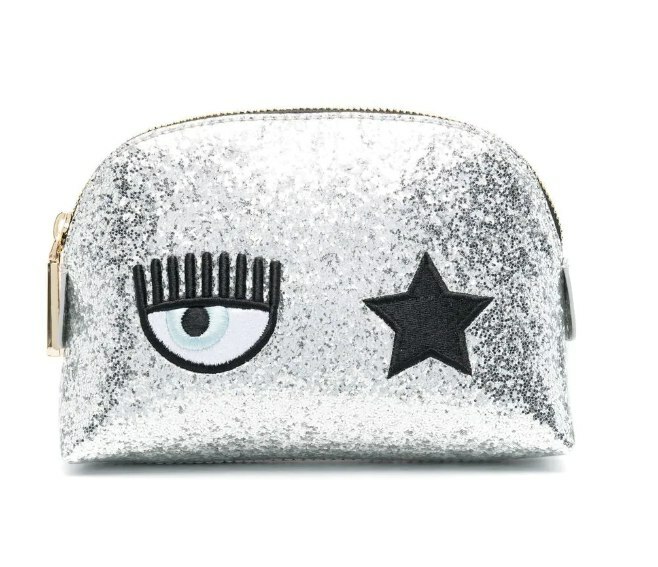 [S] CHIARA FERRAGNI ZS540-900 EYE STAR MINI TROUSSE CLUTCH BAG FAUX LEATHER, SILVER, 8052672298461 (SCF169)