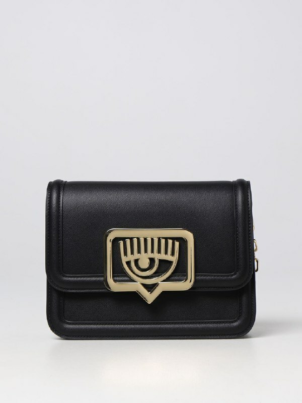 [S] CHIARA FERRAGNI ZS522-899 EYELIKE BUCKLE BAG,BLACK, 8052672297136 (SCF183)
