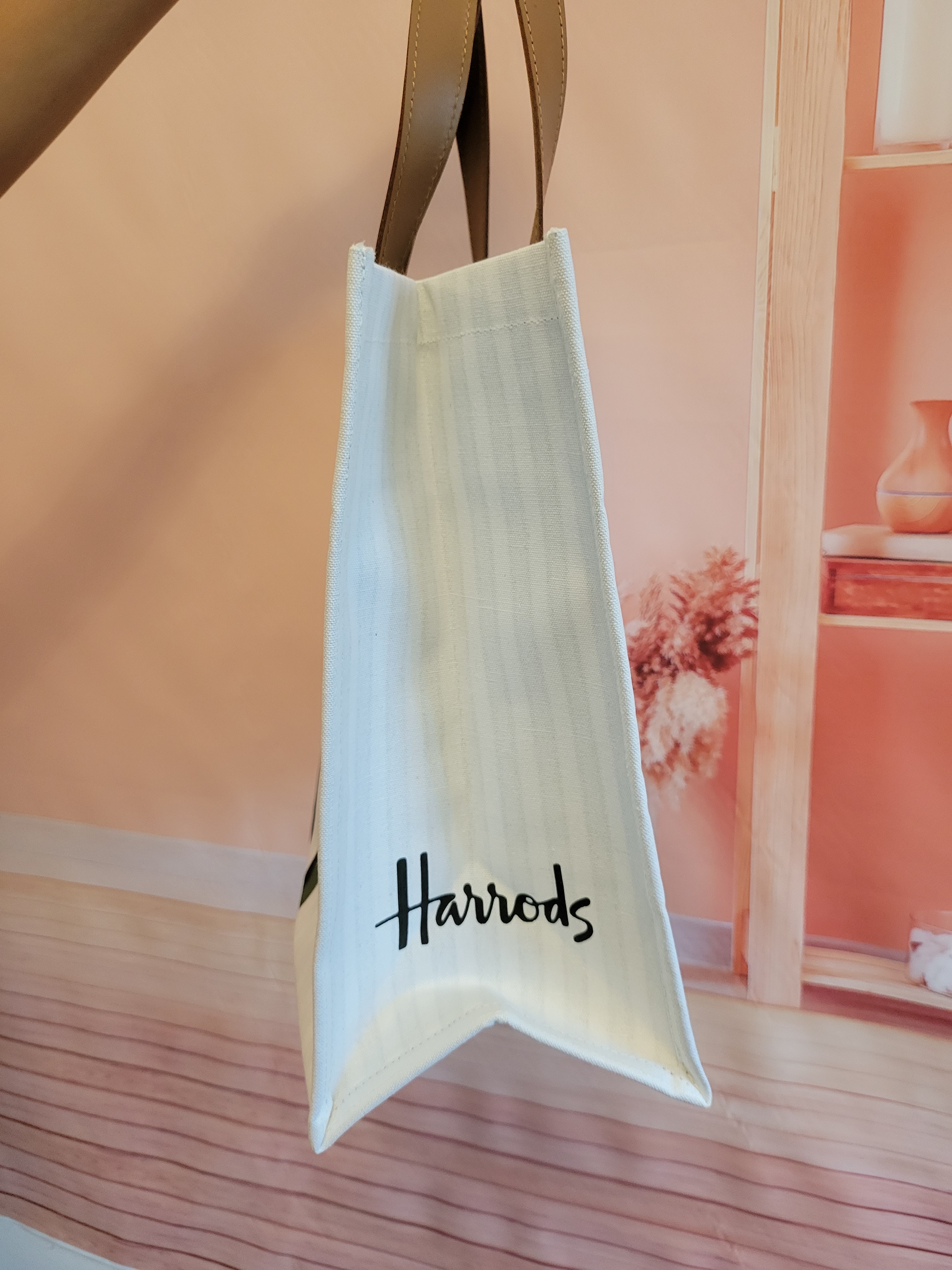 【最終値下げ】ハロッズ Logo Stripe Grocery Shopper Harrods Logo Stripe Grocery Shopper Bag