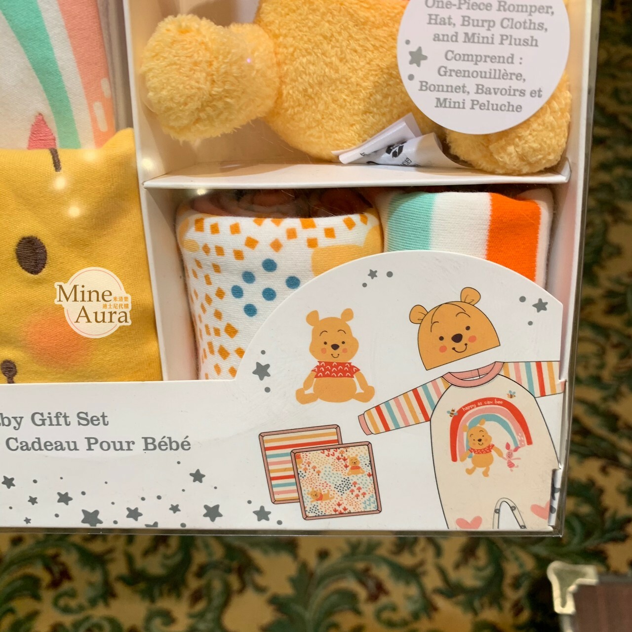 (現貨) 小熊維尼 Winnie the Pooh 嬰兒 包屁衣 禮盒組 五件組 彌月禮 -香港迪士尼樂園