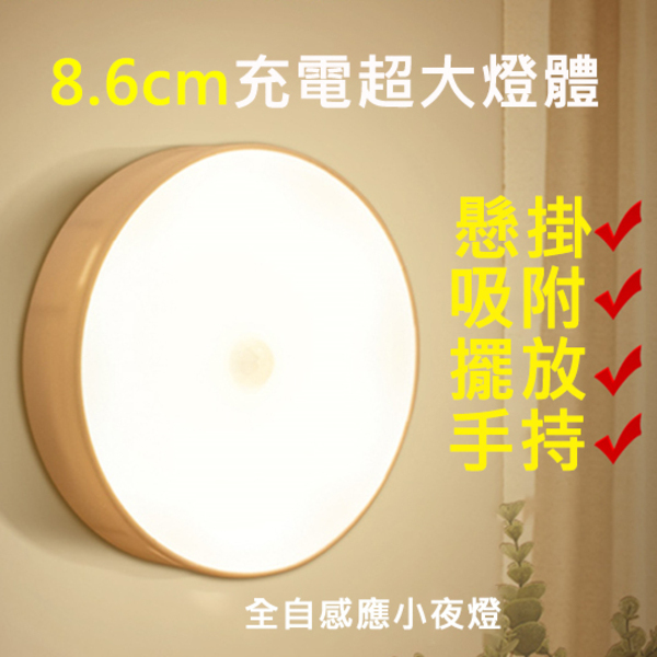 韓國JK 新款多功能人體感應燈智能小夜燈LED聲光控家用衣櫃過道樓梯感應燈智能小夜燈(充插兩用） (J0658)