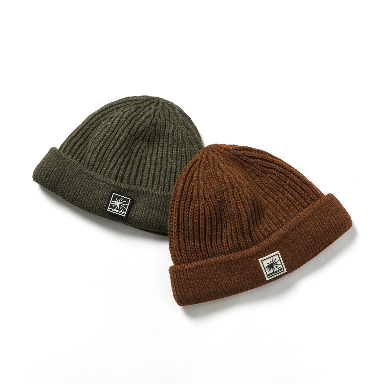 FEISTY PATCH BEANIE 膠標毛帽 棕色 綠色 FS-CP-22 23 [台灣現貨]