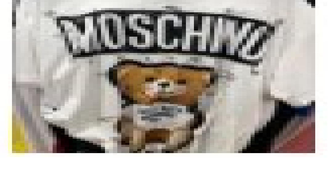 [S] MOSCHINO SAFETY PIN TEDDY BEAR T-SHIRT,WHITE, ET0704-9540-2002 (SM312)