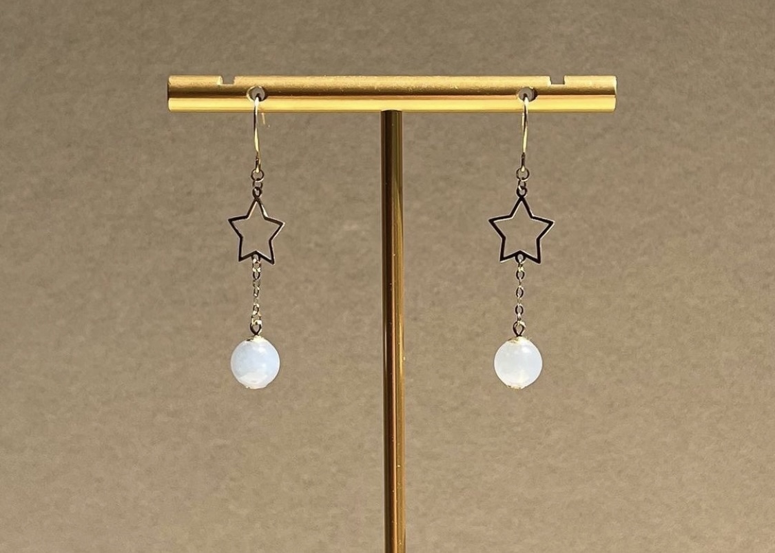 方圓精選設計圓珠耳墜