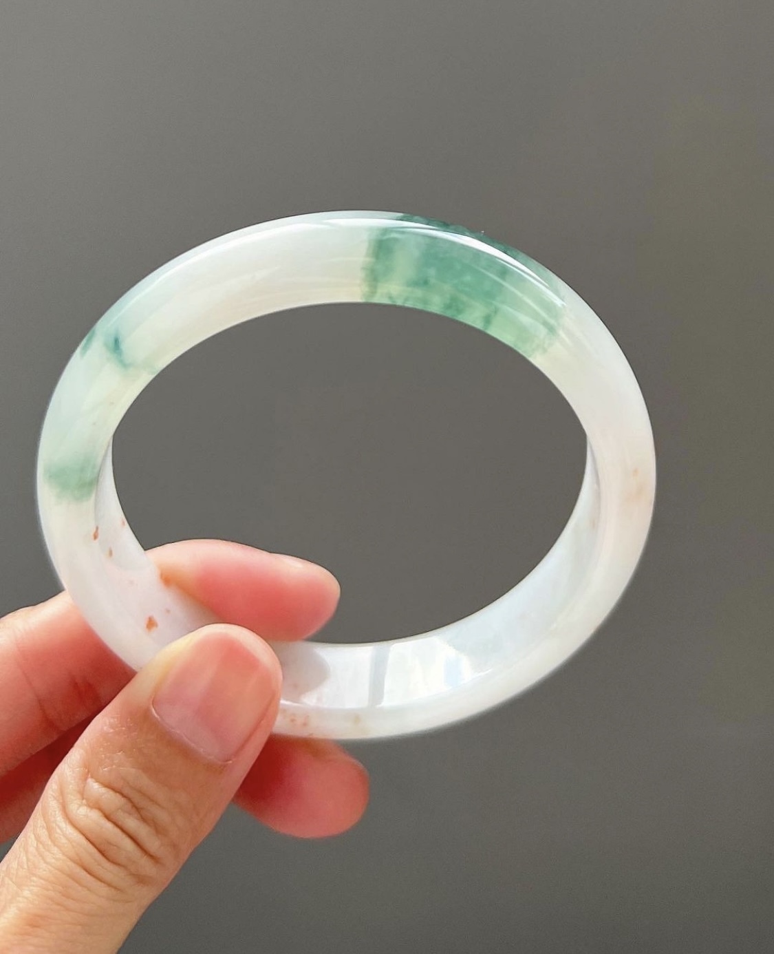 珍藏級藍水灑金翡翠手鐲