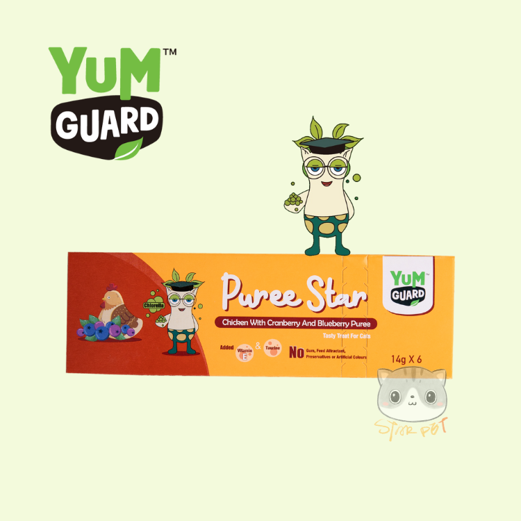 YumGuard PureeStar Chicken Cranberry Blueberry For Cat (14g*6)