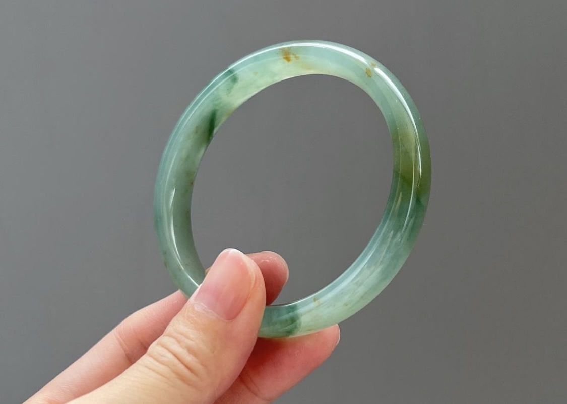 收藏級滿綠飄花灑金正圈