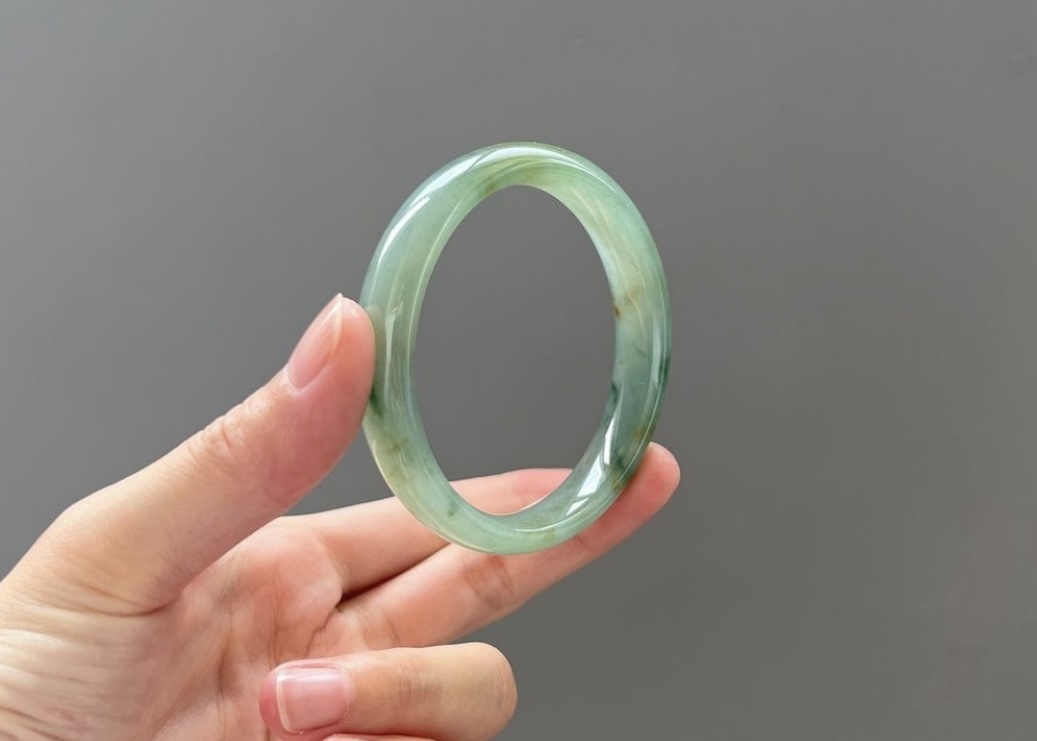 收藏級滿綠飄花灑金正圈