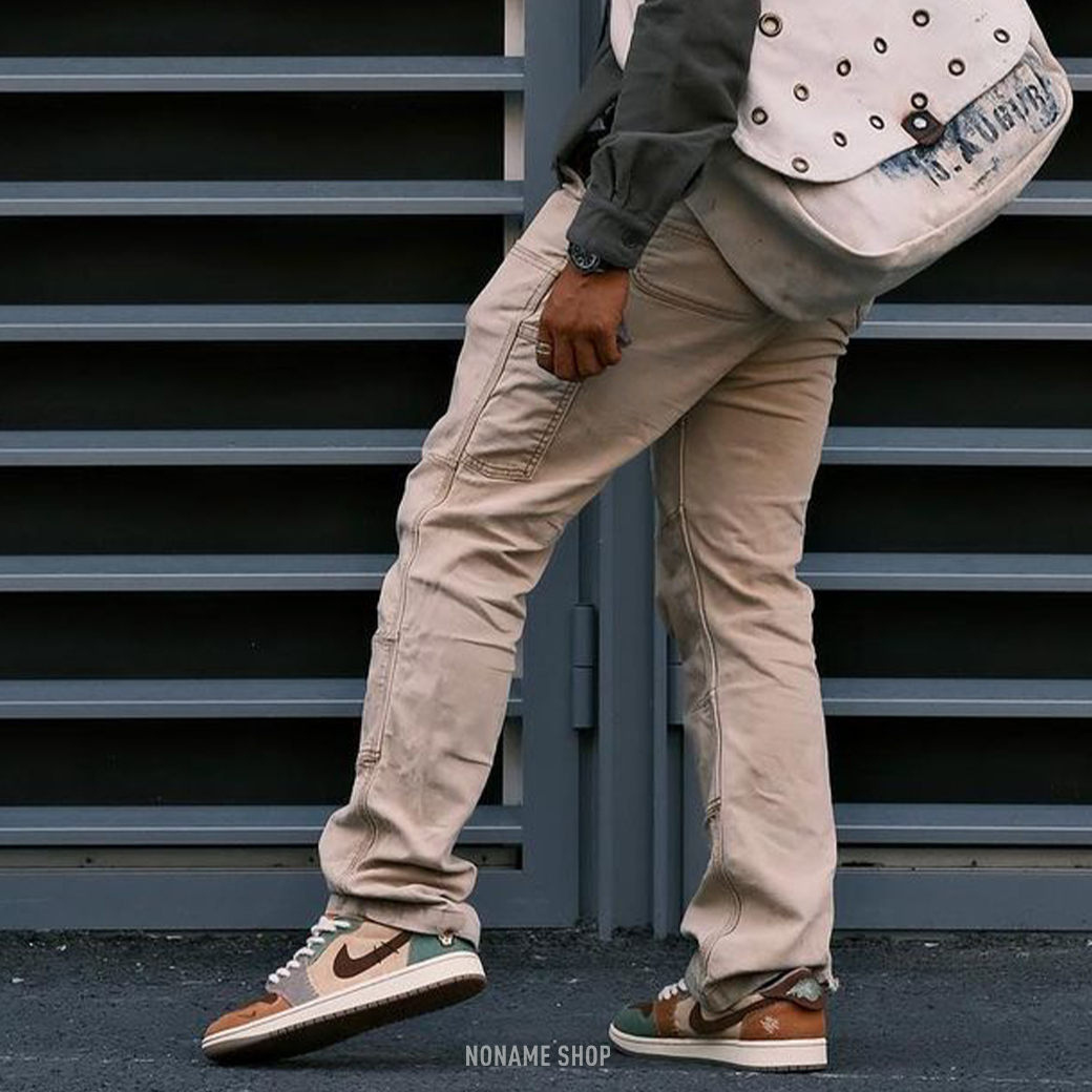 NIKE AJ1 JORDAN  RETRO LOW OG VOODOO 拼接 巫毒 拼布 咖啡 摩卡 (男款)