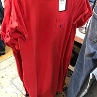[S] PRL LOGO PATCH T-SHIRT DRES,RED, 211795604014-RED [FINAL SALE] (SRL97)