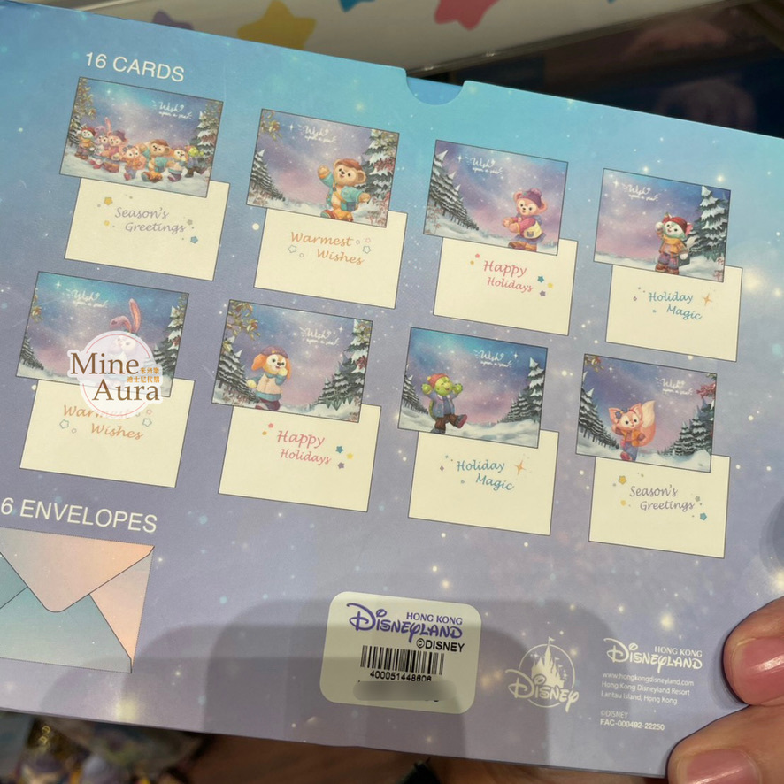 (現貨) 冬日系列 達菲 Duffy 聖誕卡 套裝 D&F達菲系列 -香港迪士尼樂園
