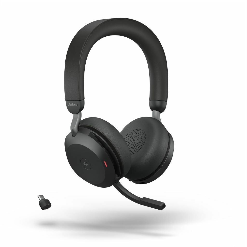 Jabra Evolve2 75 Link380a UC Stereo Wireless Headset, ((PC+Mobile) + Microsoft Teams) (Part No.: 27599-989-999/27599-989-899)