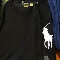 [S] PRL BIG PONY COTTON JERSEY SHORT SLEEVE T-SHIRT,BLACK, 710697554005-BLACK (SRL104)