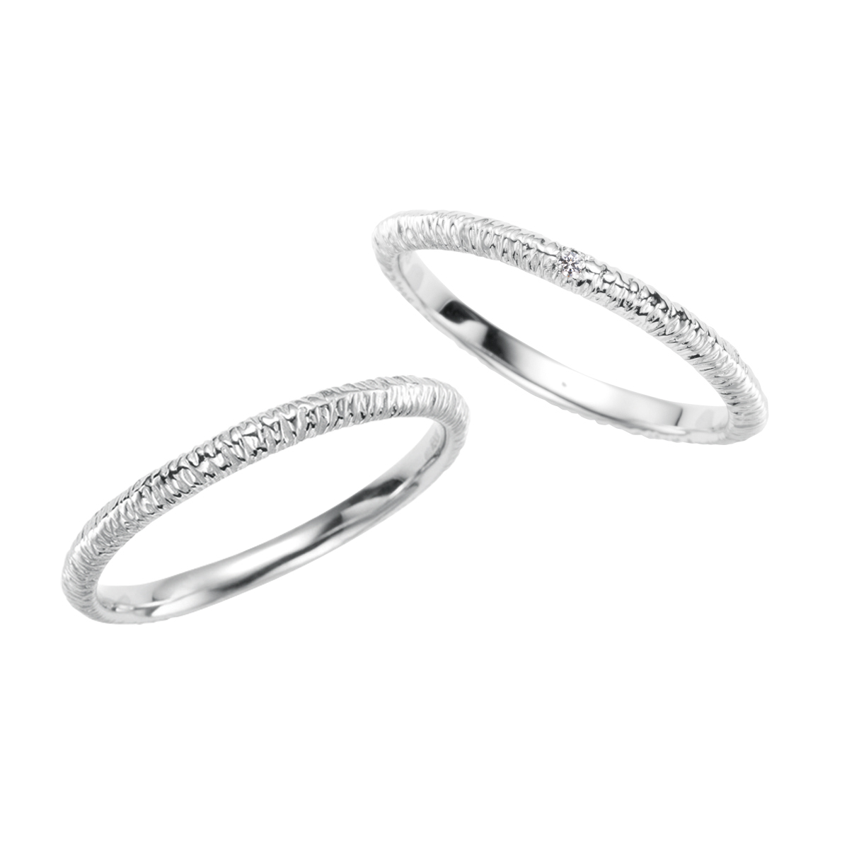 日本PT900鉑金天然鑽石結婚戒指